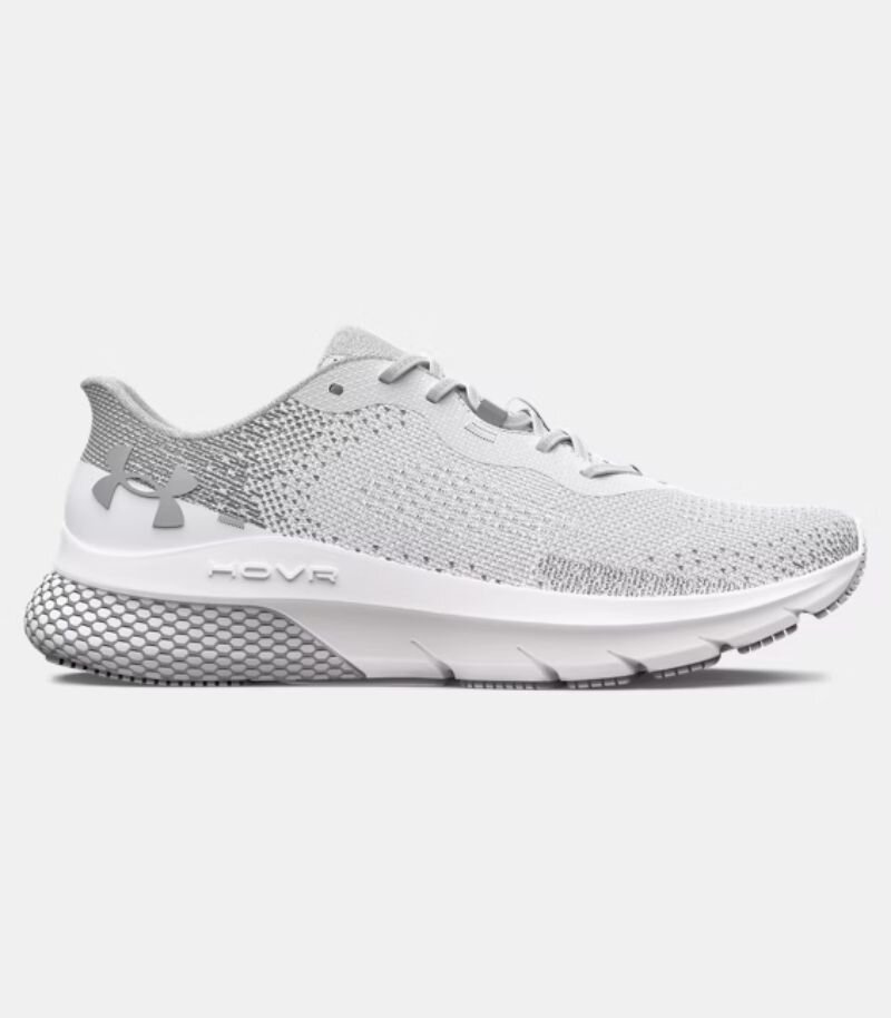 under armour running shoes in white and grey